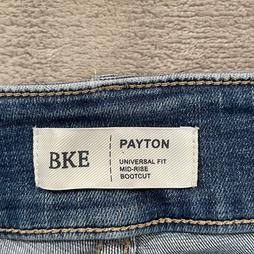 BKE Payton Jeans Mens 31x35.5 Blue Denim Universal Fit Mid Rise Bootcut Western - Picture 3 of 12
